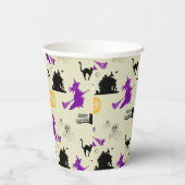 Halloween Heks, Pompoenen en Zwarte Katten Papieren Bekers (Rechts)