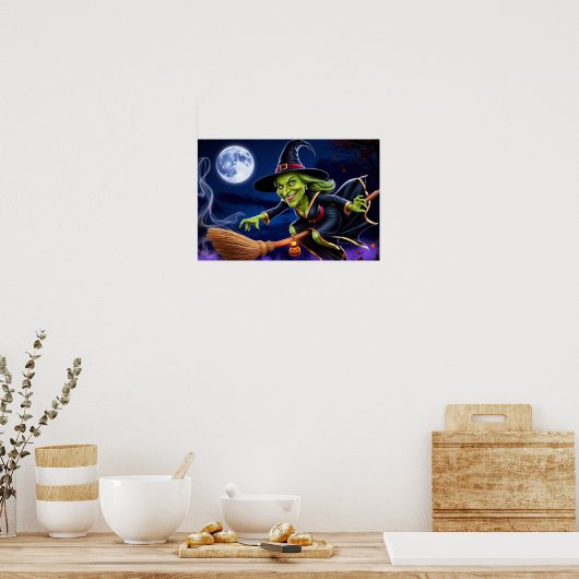 Halloween/heks Poster (Keuken)