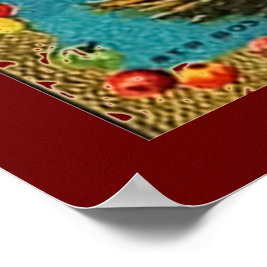 Halloween-heks-Poster in het rood Poster (Hoek)