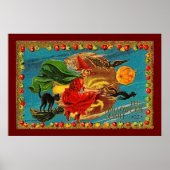 Halloween-heks-Poster in het rood Poster (Voorkant)