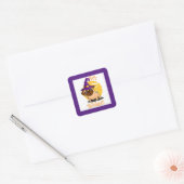 Halloween Heks Pugs Vierkante Stickers (Envelop)