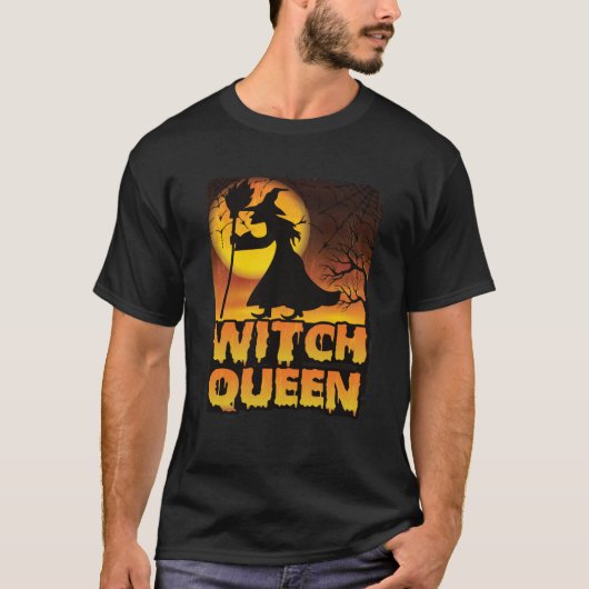 Halloween Heks Queen T-shirt (Voorkant)