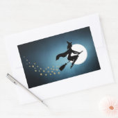 Halloween - Heks Rechthoekige Sticker (Envelop)