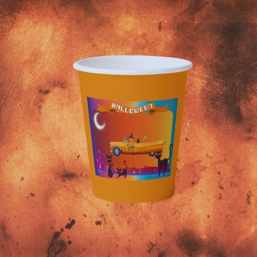 Halloween Heks Rij Auto Gezegde Papieren Bekers