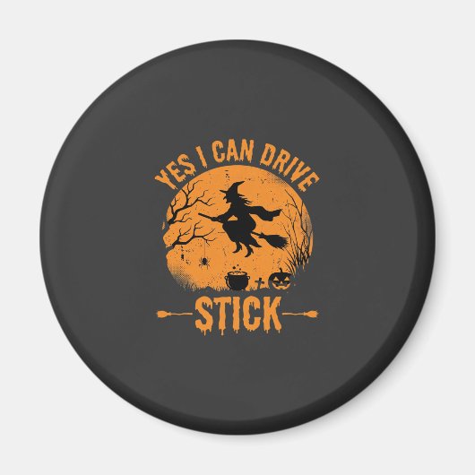 Halloween Heks Rij Stick Grafisch_1 Magneet (Voorkant)