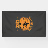 Halloween Heks Rij Stick Grafisch_1 Spandoek (Horizontaal)