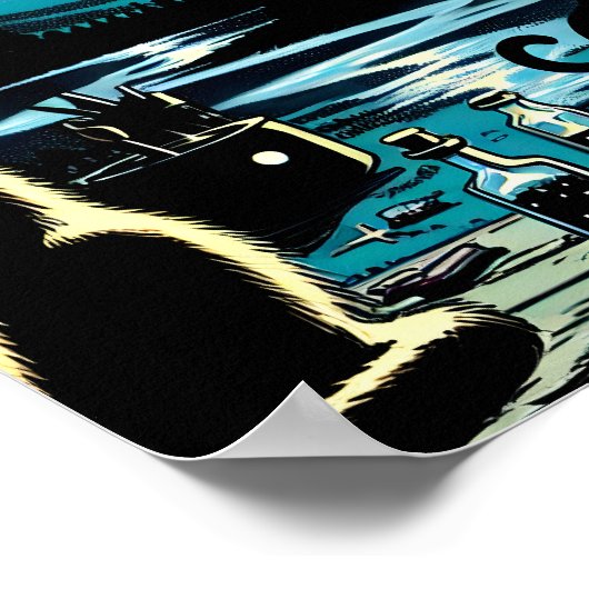  Halloween heks roeren een ketel Poster (Hoek)