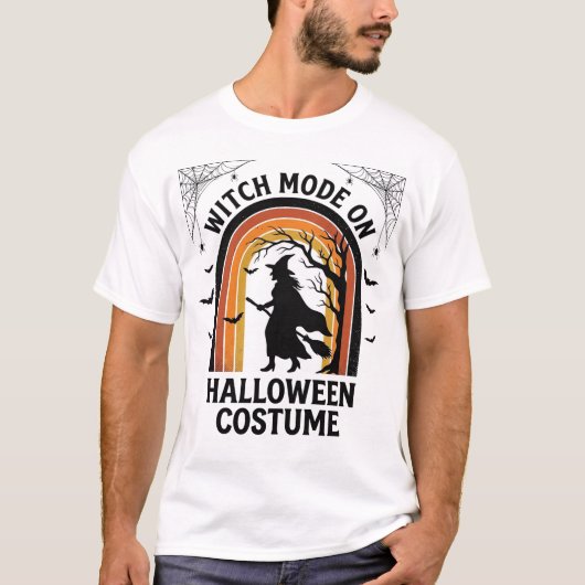 Halloween Heks Shirt Grappige Kostuum Vintage Grav (Voorkant)