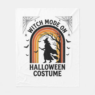 Halloween Heks Shirt Grappige Kostuum Vintage Grav Fleece Deken
