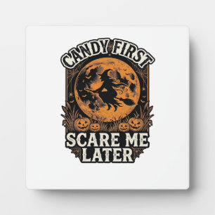 Halloween Heks Shirt Snoep Verschrikkelijke Vintag Fotoplaat