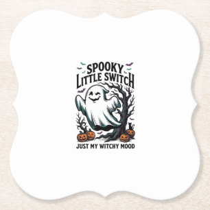 Halloween Heks Shirt Vintage Geest Humor Ontwerp_1 Kartonnen Onderzetters