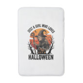 Halloween Heks Shirt Vintage Gravure Kostuum Ar Badmat (Voorkant Verticaal)