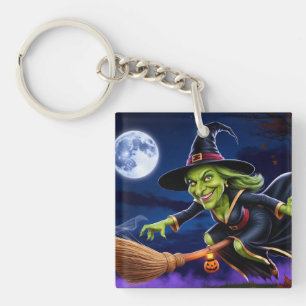 Halloween/heks Sleutelhanger