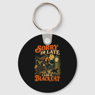 Halloween heks sorry dat ik een kat zag grappige h sleutelhanger