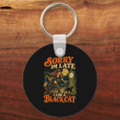 Halloween heks sorry dat ik een kat zag grappige h sleutelhanger (Voorkant)