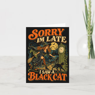 Halloween heks sorry ik zag een kat grappige hallo kaart