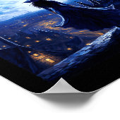 Halloween Heks Sterrennacht Van Gogh Esthetiek Pa Poster (Hoek)