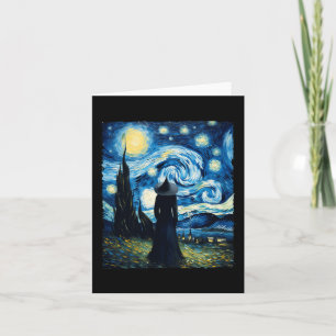 Halloween Heks Sterrennacht Van Gogh Esthetische P Kaart