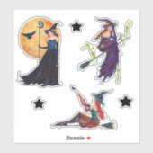 Halloween heks stickers fogs sterren Renee Lavoie (Vel)