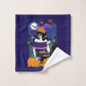 Halloween Heks Sugar Skull Bad Handdoek (Wasdoekje)