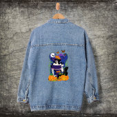 Halloween Heks Sugar Skull Denim Jacket
