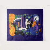 Halloween Heks Sugar Skull Wandkleed (Voorkant (horizontaal))
