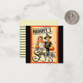 Halloween heks thema Canvas tas Notitiekaartje (Voorkant / Achterkant in situ)