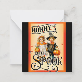 Halloween heks thema Canvas tas Notitiekaartje