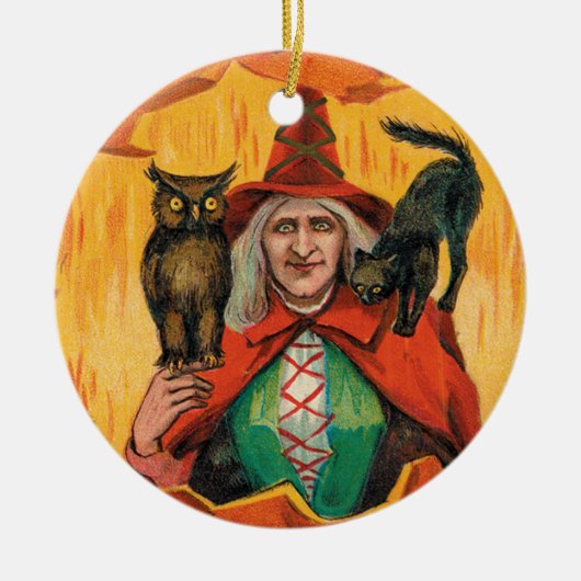  Halloween heks toevoegen spell bericht ornament (Voorkant)