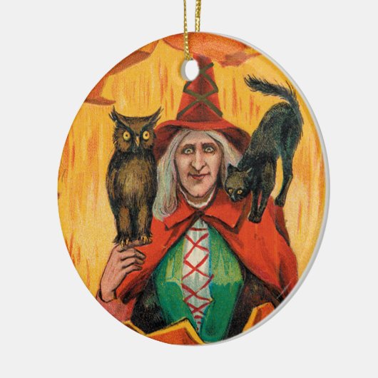 Halloween heks toevoegen spell bericht ornament (Links)