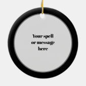  Halloween heks toevoegen spell bericht ornament (Achterkant)