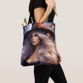 Halloween Heks Tote Bag (Dichtbij)