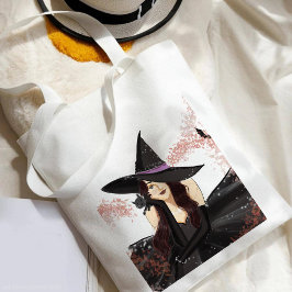Halloween, heks tote bag