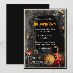 Halloween Heks Toverboek Feest Uitnodiging