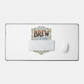 Halloween Heks Typografie Brouw Een Beetje Problem Bureaumat (Keyboard & Muis)