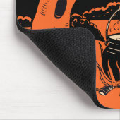  Halloween-heks uit de jaren 1940 met Cauldron Muismat (Hoek)