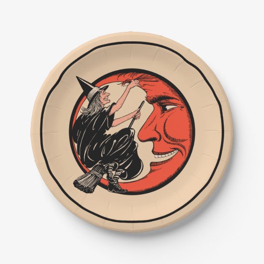  Halloween-heks uit de jaren 20 Papieren Bordje (Voorkant)