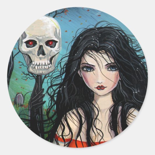 Halloween Heks Vampier Stickers (Voorkant)