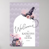 Halloween Heks Verjaardag of Baby shower Welkom Poster (Voorkant)