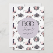 Halloween Heks Verjaardagsfeest Uitnodiging (Achterkant)