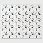 Halloween heks, vleermuizen en boom met uil schatt cadeaupapier (Vlak)