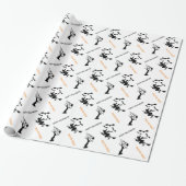 Halloween heks, vleermuizen en boom met uil schatt cadeaupapier (Uitgerold)