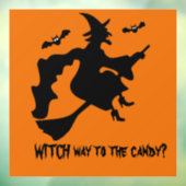 Halloween Heks & Vleermuizen Raamdecoratie Raamsticker (Vel 3)