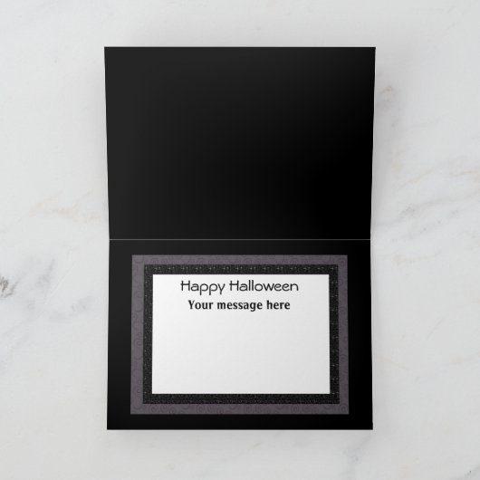 Halloween heks voeg bericht kaart toe (Binnen)