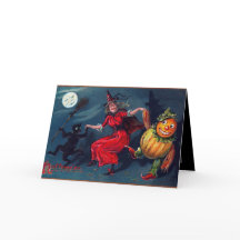  Halloween heks voeg bericht kaart toe