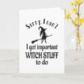 Halloween Heks Vrouwen Grappige Zegels Gift Kaart (Gele Bloem)