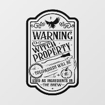  Halloween heks waarschuwingsbord