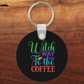 Halloween heks way to the Coffee Sleutelhanger (Voorkant)