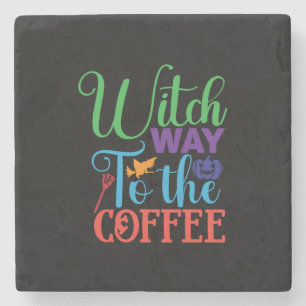 Halloween heks way to the Coffee Stenen Onderzetter