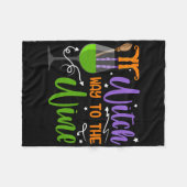 Halloween heks way to the Wine Costume Fleece Deken (Voorkant (Horizontaal))